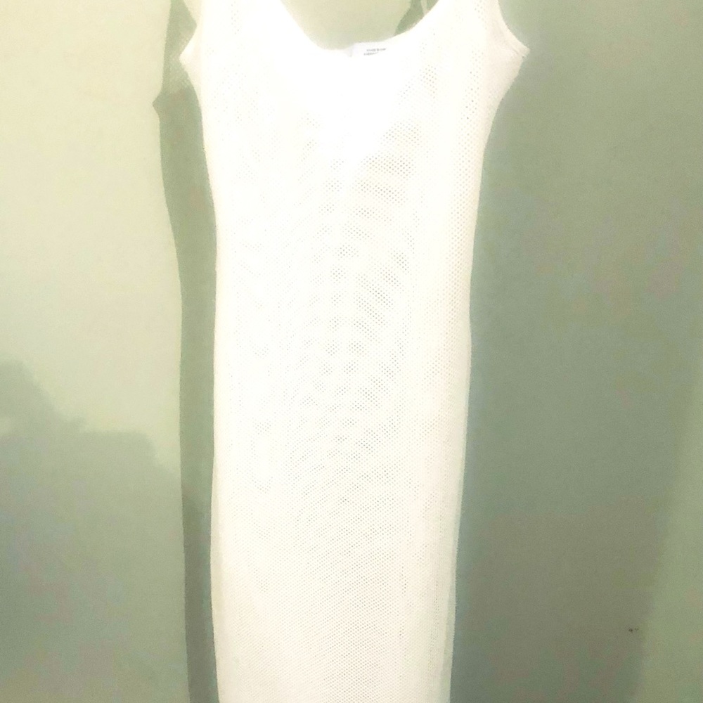 Mesh bodycon midi length womens dress